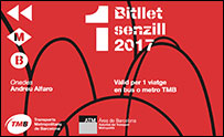 TMB Bitllet Senzill single journey ticket Barcelona