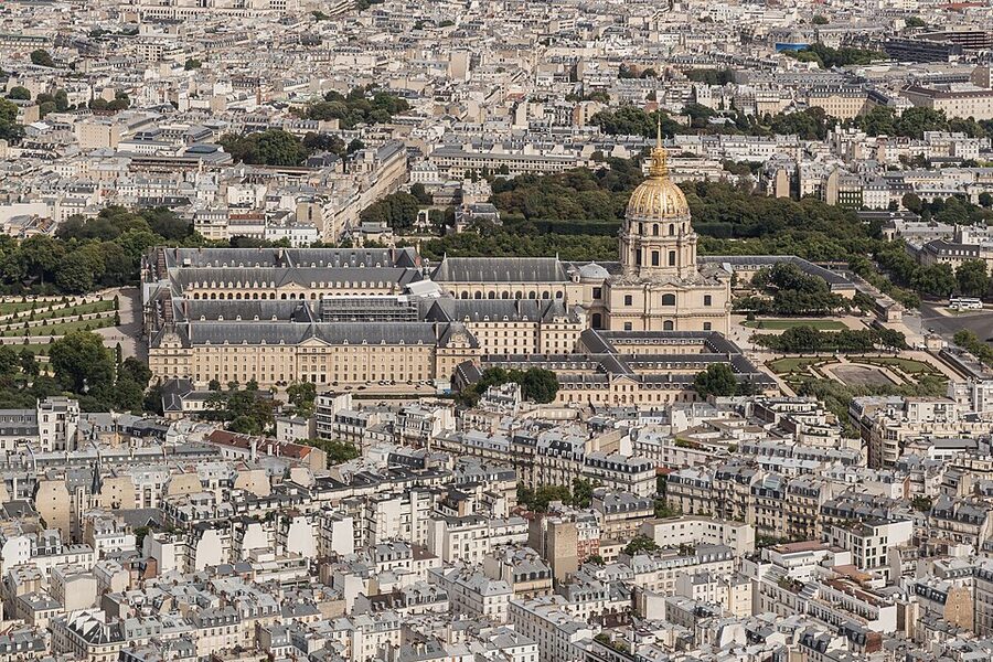 Hôtel des Invalides aerial view