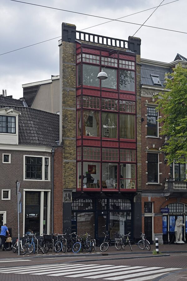 The Amstel street block where the Amsterdam Icebar sits at numbers 194 to 196