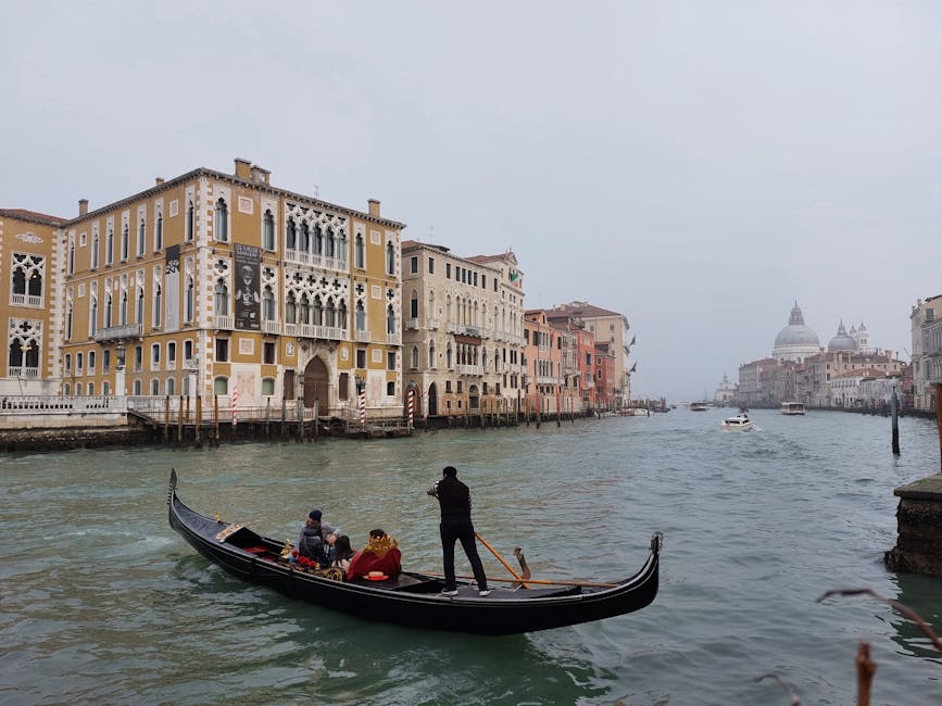 Gondola on the Grand Canal in Venice