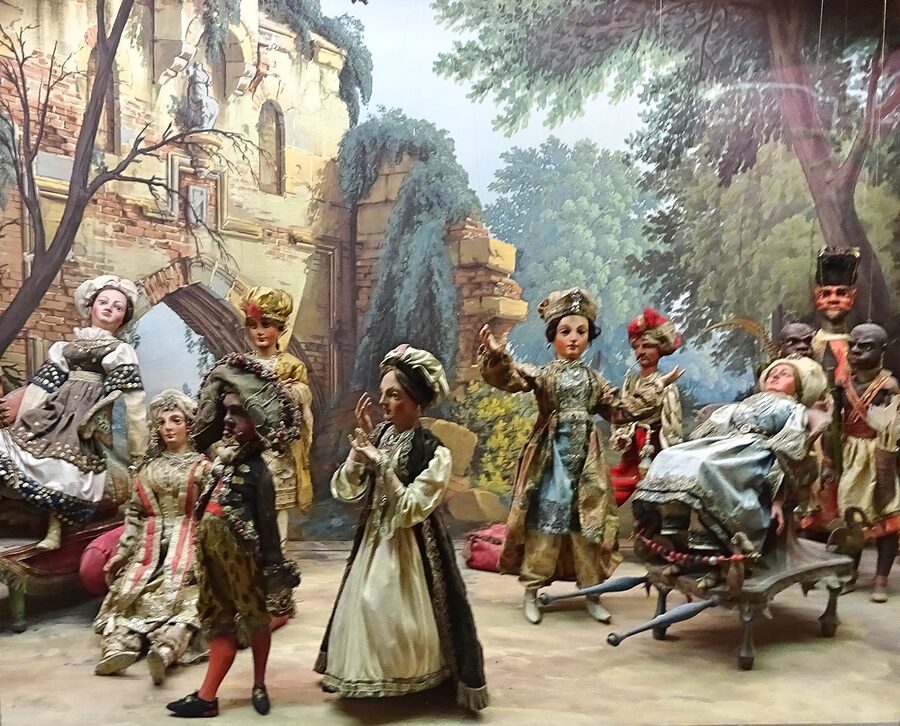 Stage backdrop by Alessandro Sanquirico inside Palazzo Borromeo on Isola Bella