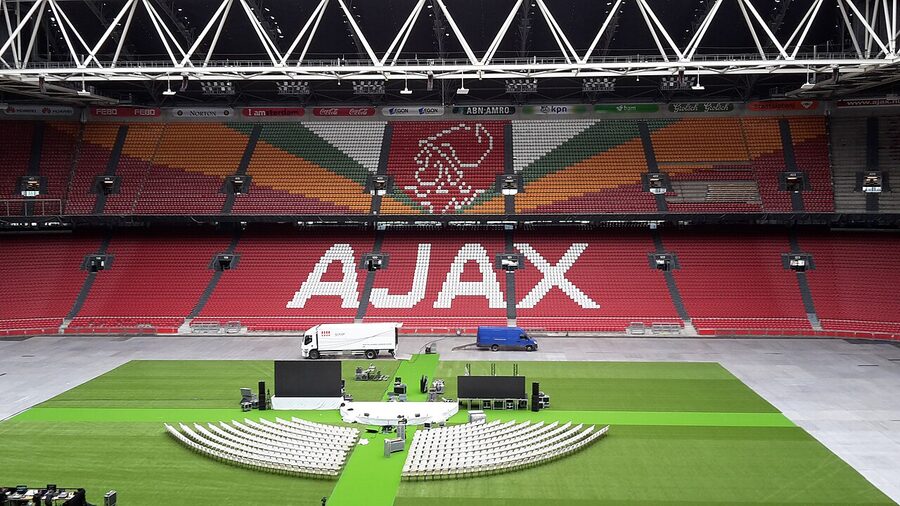 Modern exterior of the Johan Cruijff Arena, Bijlmer Amsterdam
