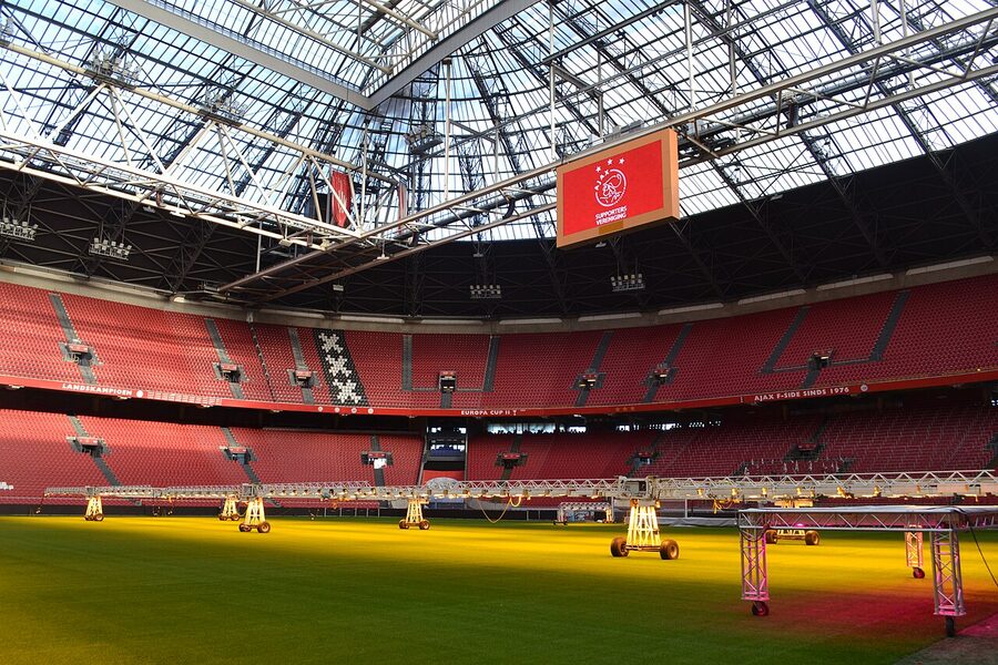 Corridor inside the Johan Cruijff Arena on the stadium tour