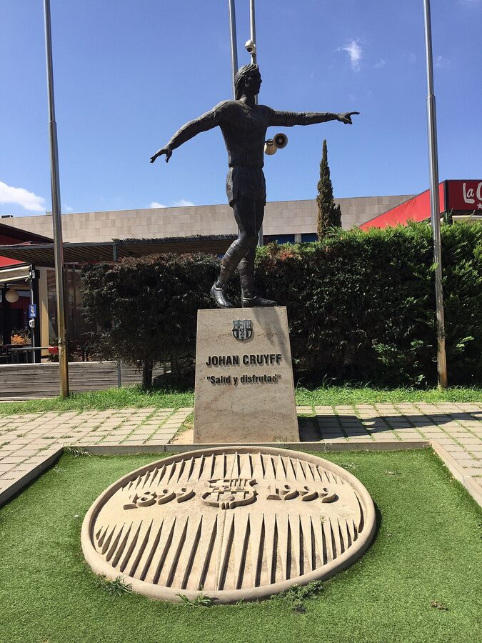 Statue of Johan Cruijff outside the Johan Cruijff Arena in Amsterdam