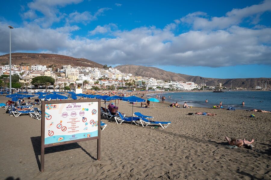 Playa de las Vistas beach in Tenerife