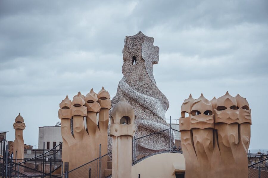 La Pedrera chimney cluster Casa Milà rooftop