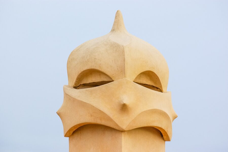 La Pedrera warrior chimney statue Gaudí