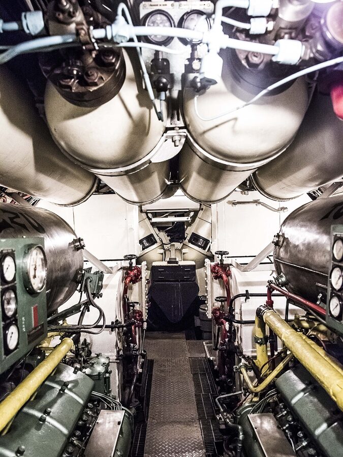 Crew bunks inside the Enrico Toti submarine at the Milan museum