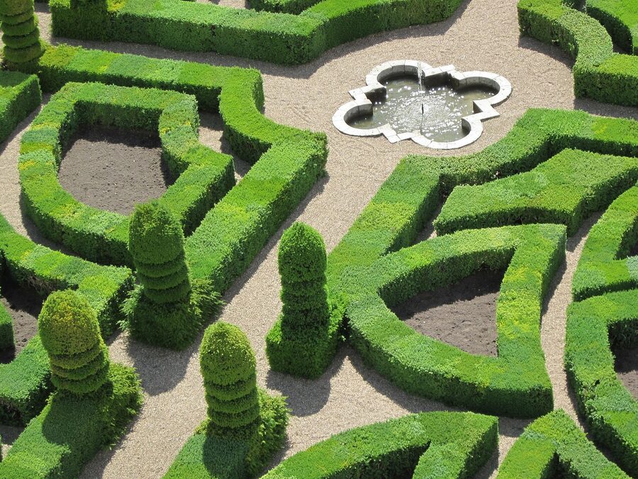 Villandry formal Renaissance gardens Loire Valley