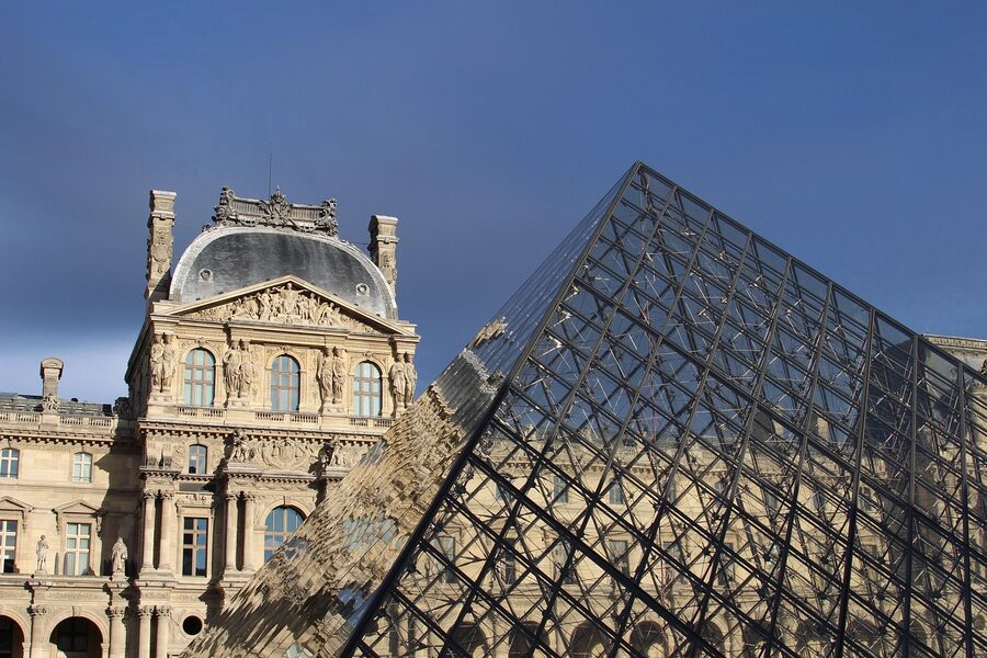Louvre Museum exterior architecture Paris