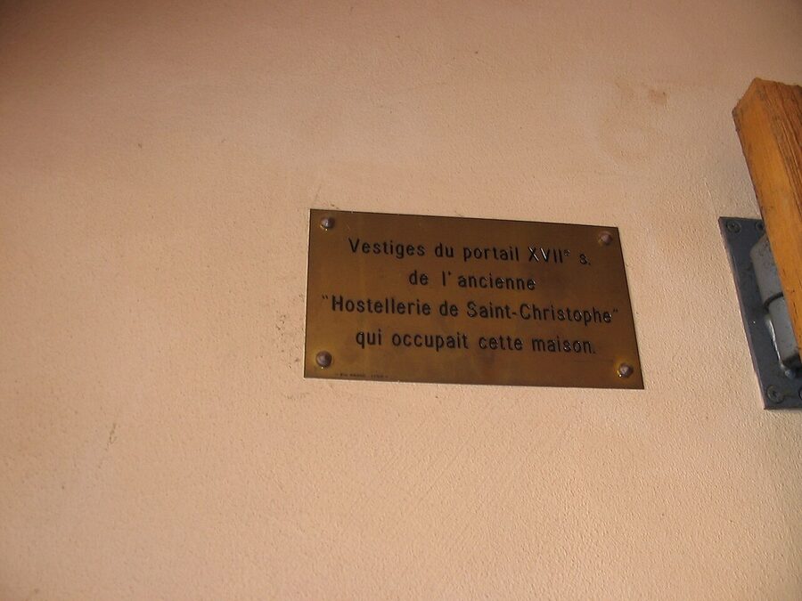 Inside a traboule, a covered passage connecting buildings in Vieux Lyon