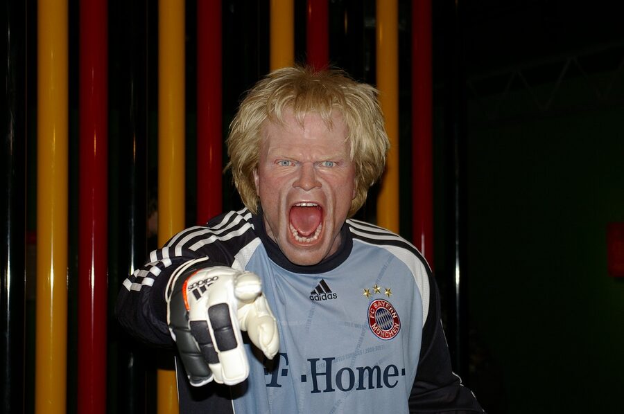Footballer wax figure in the Sport zone