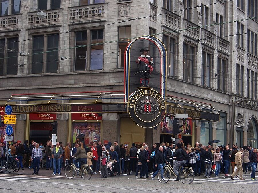 Madame Tussauds Amsterdam exterior on Rokin street