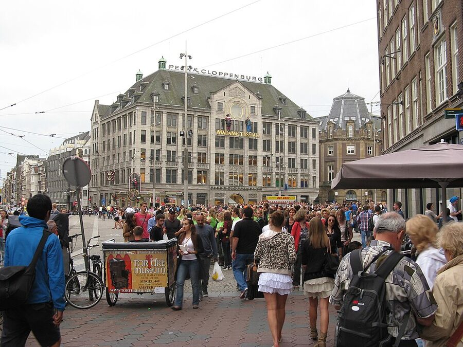 Madame Tussauds Amsterdam exterior from Dam Square