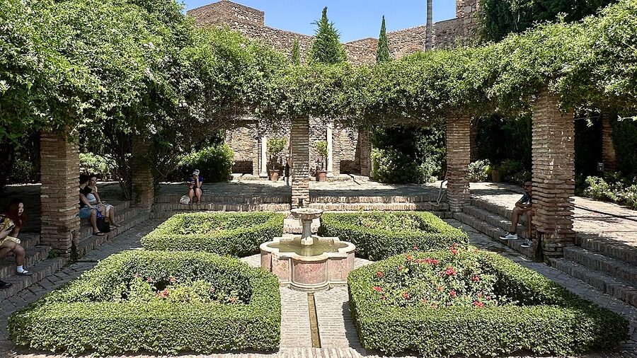 Plaza de Armas inside the Alcazaba Malaga lower citadel