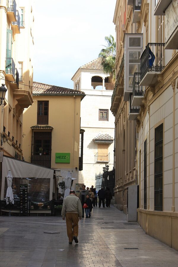 Calle San Agustin, the pedestrian street where the Picasso museum sits