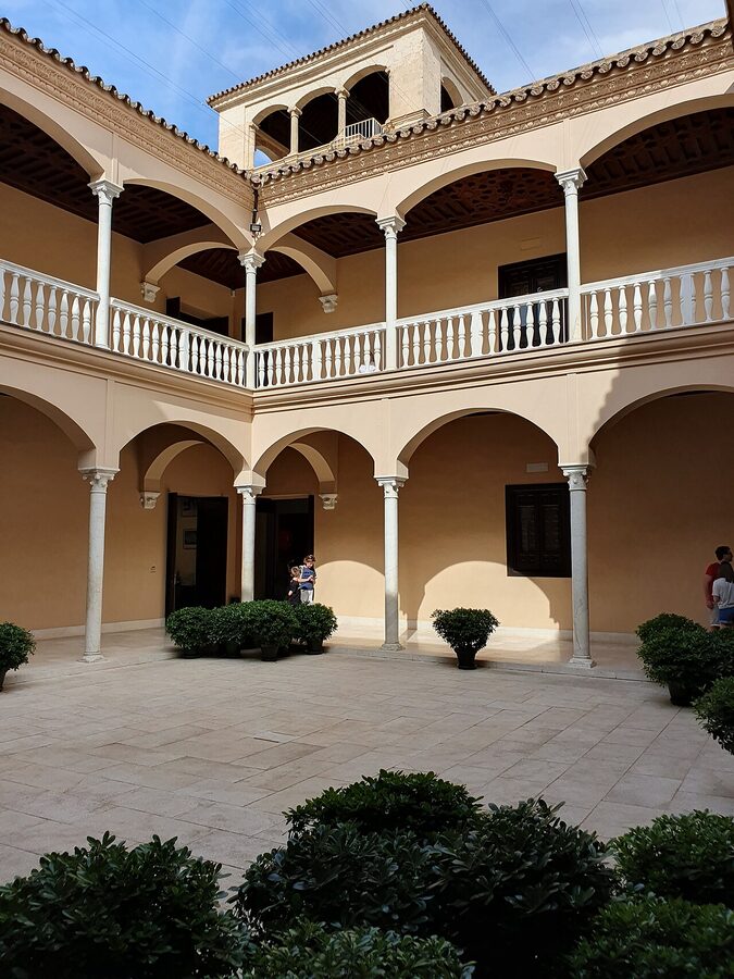 Buenavista Palace courtyard arches at the Museo Picasso Malaga