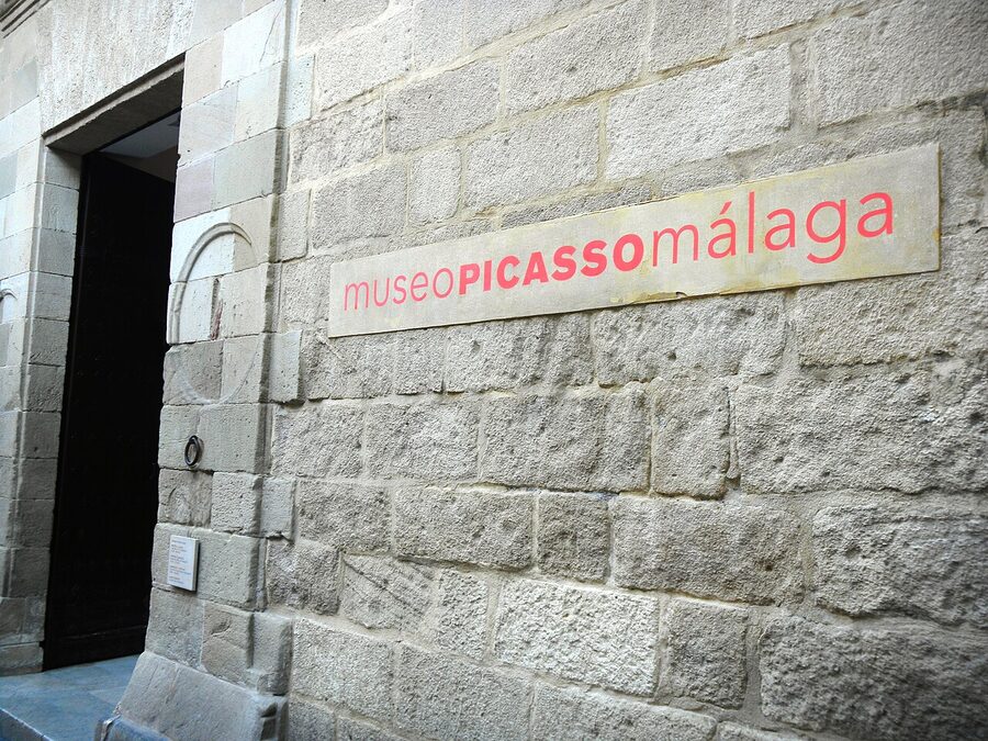 Front doorway of Museo Picasso Malaga in Buenavista Palace