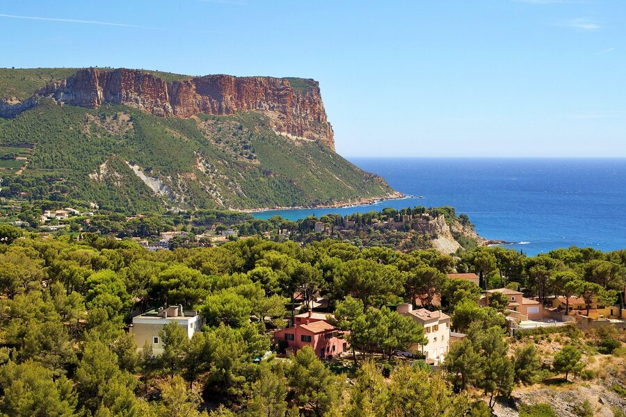 Calanques limestone cliffs in Provence