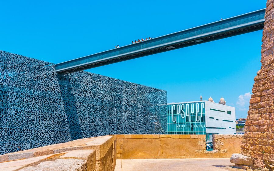 MUCEM museum and Marseille port cityscape