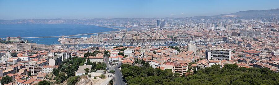 View of Marseille from Notre Dame de la Garde basilica
