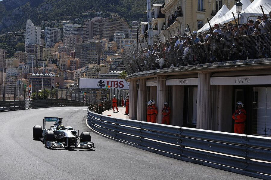 Formula 1 cars during the 2013 Monaco Grand Prix