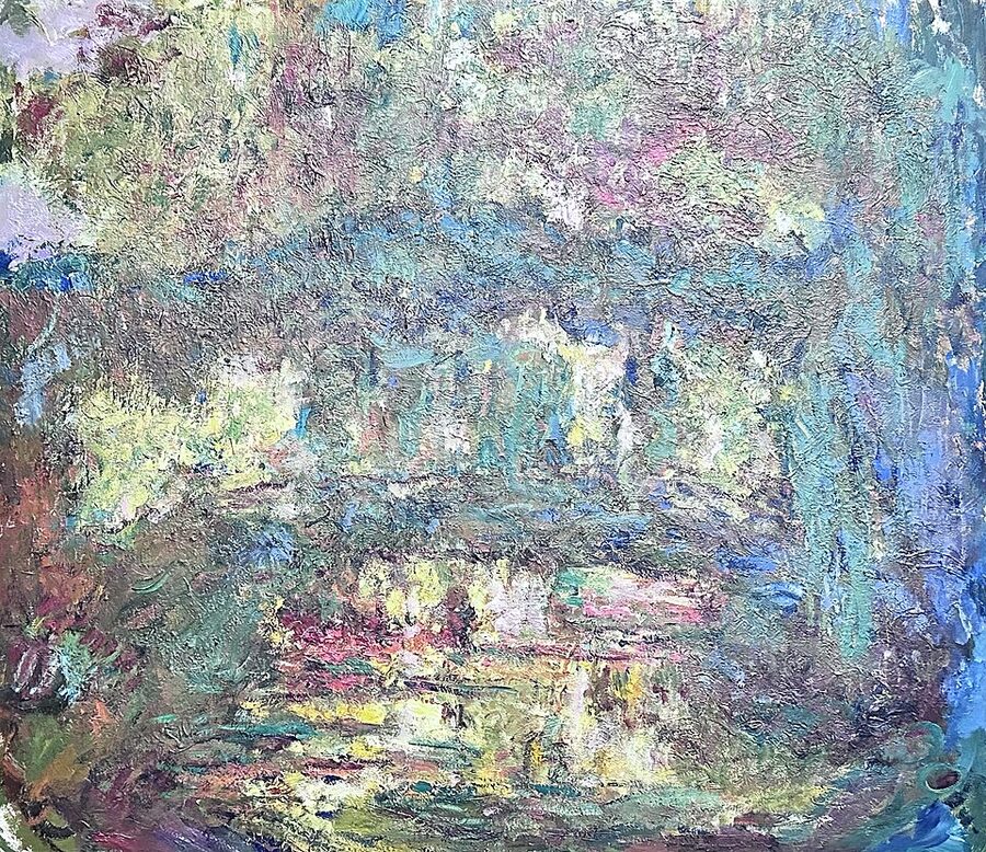 Monet's Japanese Bridge painting from 1899