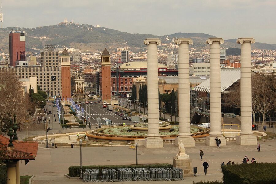 Montjuïc Barcelona panoramic cityscape