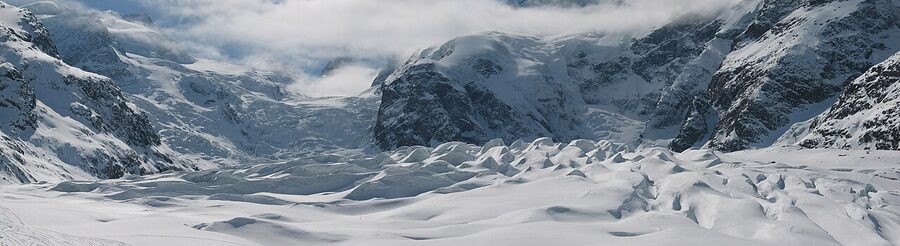 Morteratsch glacier with Piz Bernina
