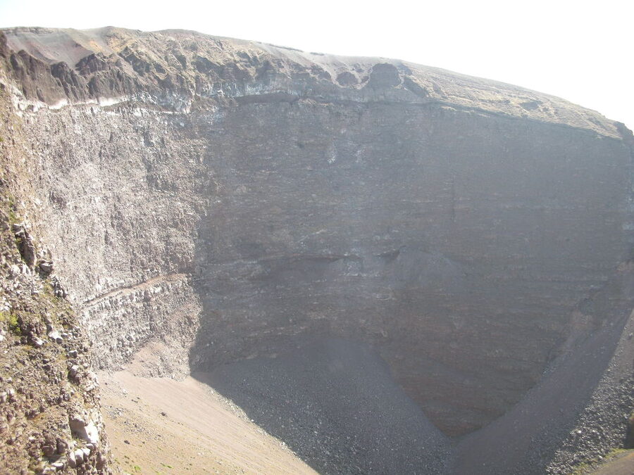 Vesuvius crater interior view