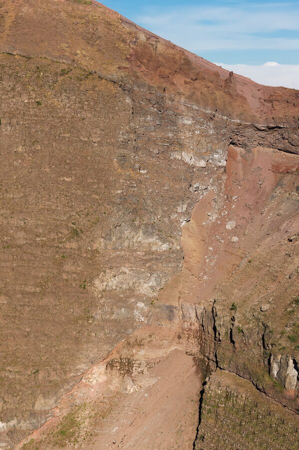 Mount Vesuvius crater seen from inside