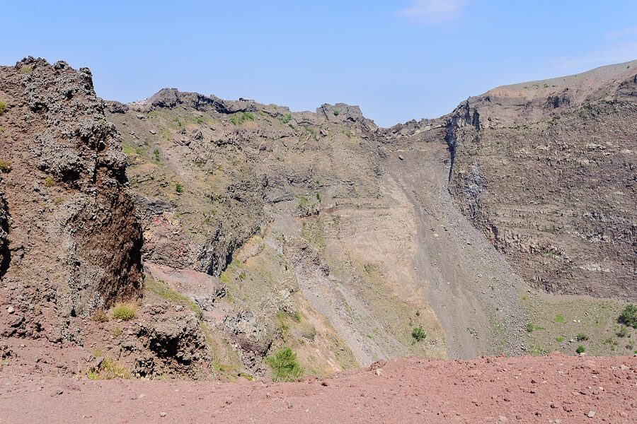 Mount Vesuvius crater rim panorama