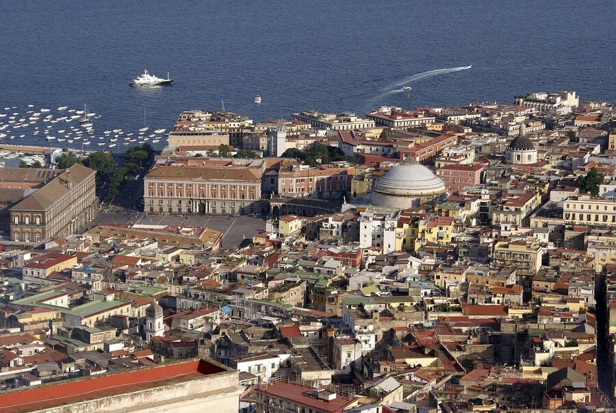 Piazza del Plebiscito panorama Naples