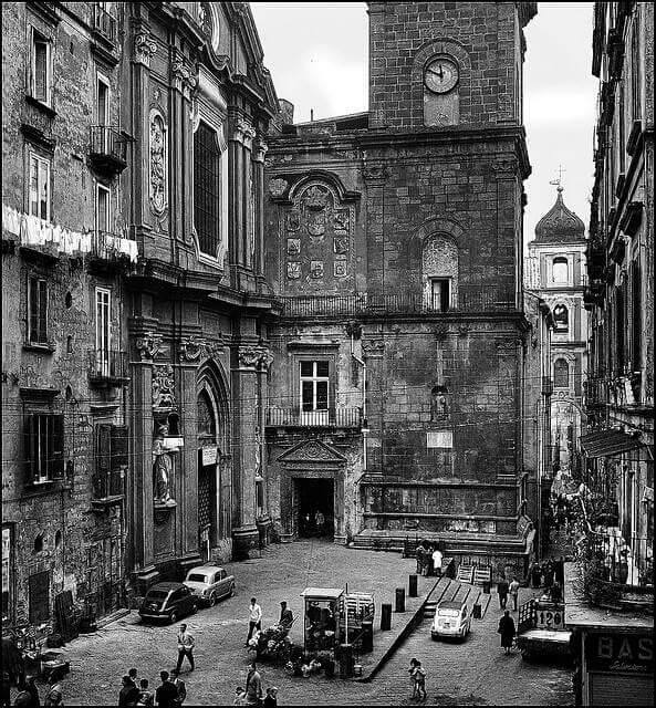 Piazza San Gaetano Naples 1960s archival photo