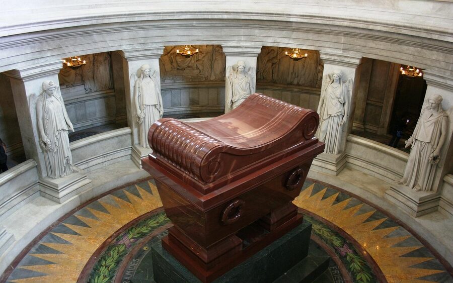 Marble interior of Napoleon's tomb at Les Invalides