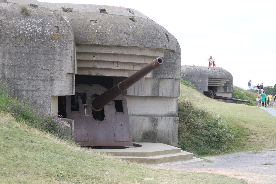 A German bunker at Longues-sur-Mer in Normandy France