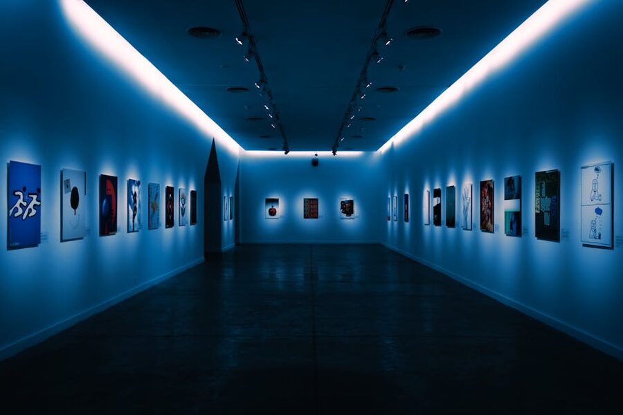 Interior of an art museum in Paris