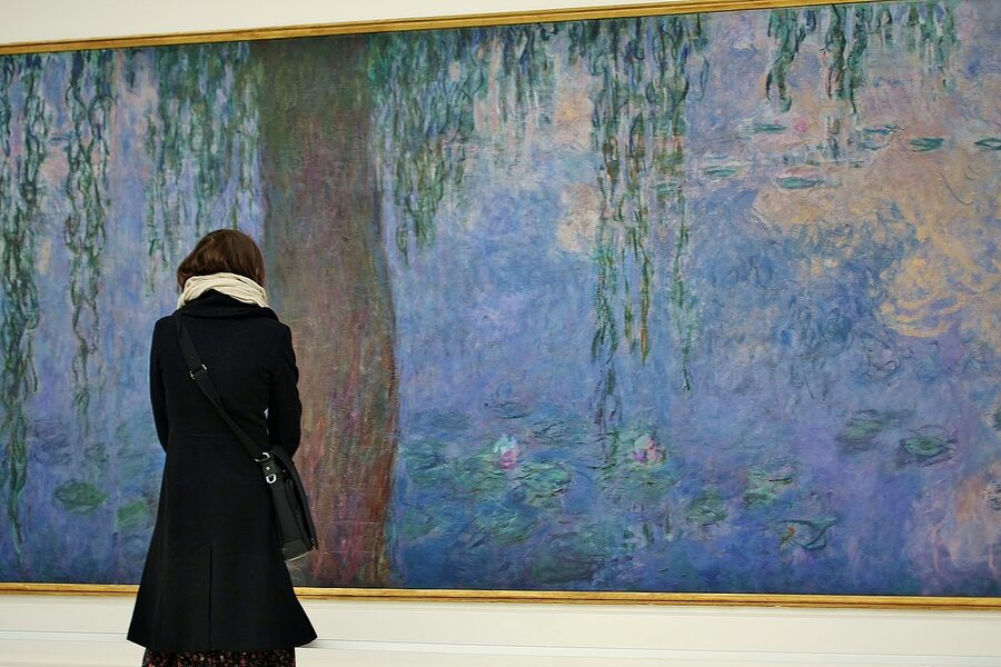 Water Lilies panel inside the second oval room at the Orangerie