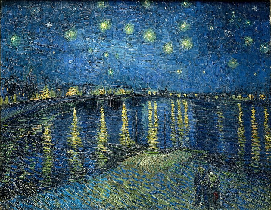 Starry Night Over the Rhone by Van Gogh 1888