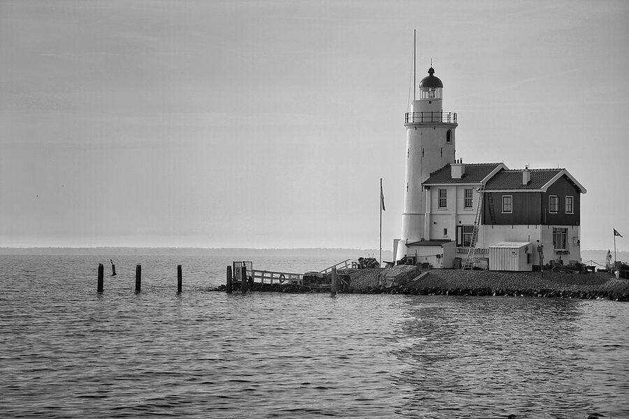 Paard van Marken lighthouse on the IJsselmeer