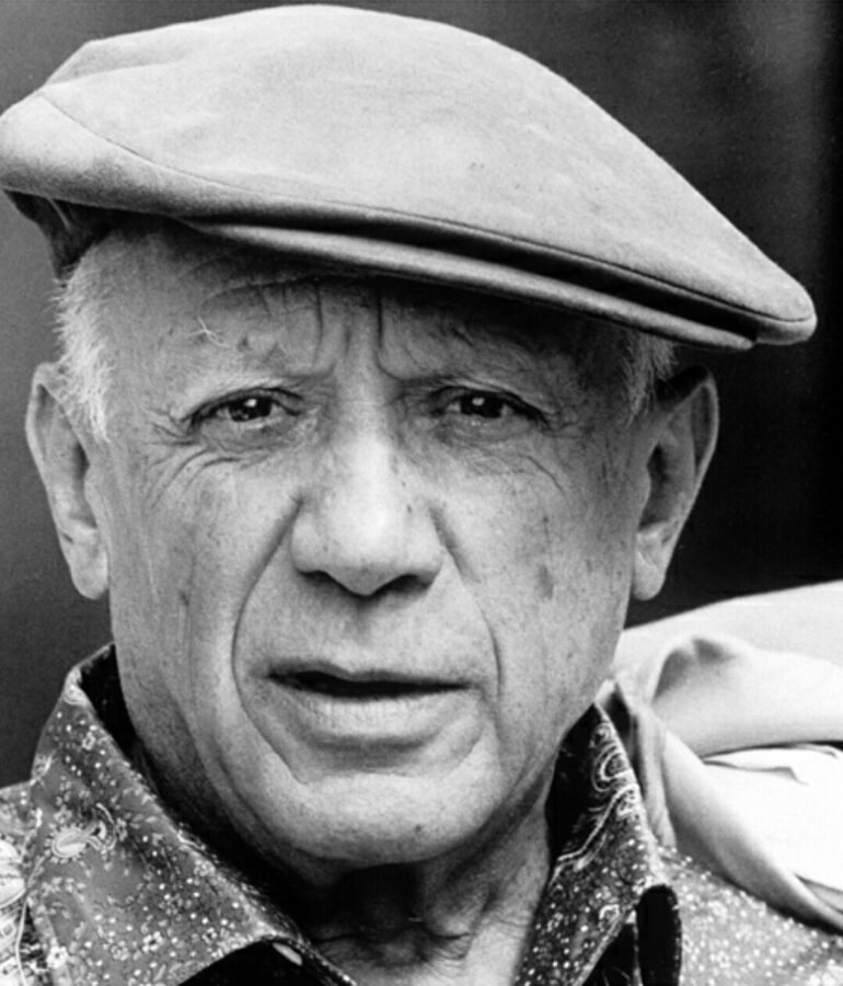 Pablo Picasso later in life, archive portrait