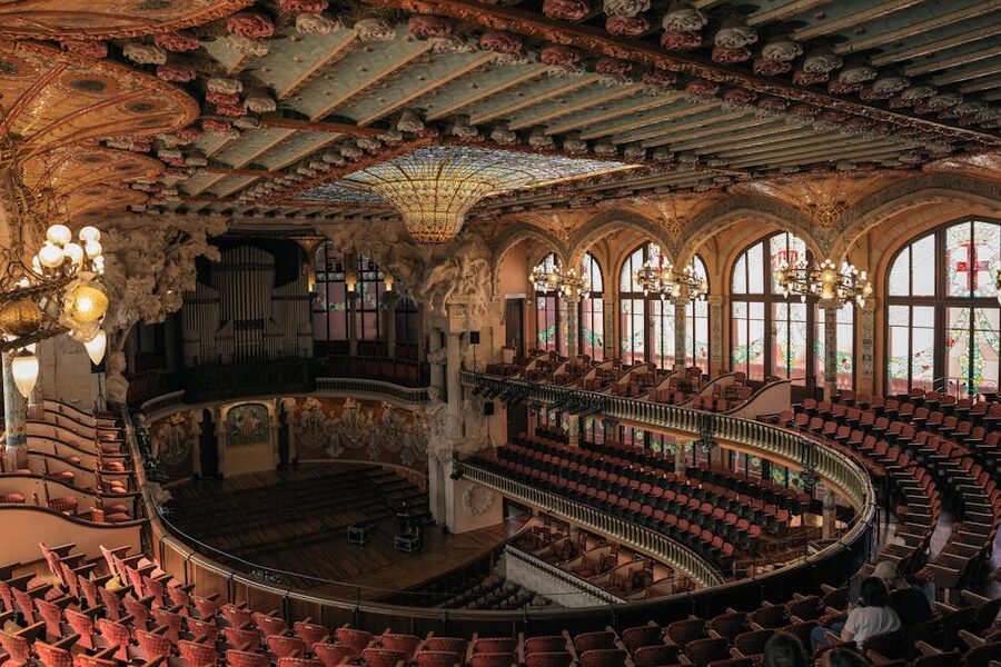 Palau de la Musica Catalana ornate architecture