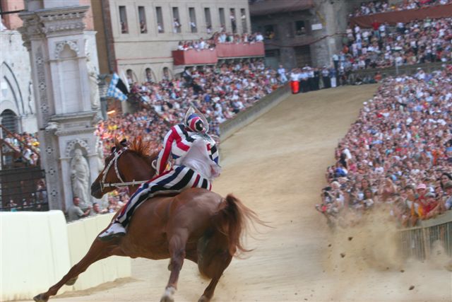Palio di Siena horse race in Piazza del Campo