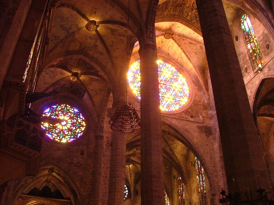 Palma Cathedral interior nave looking toward altar