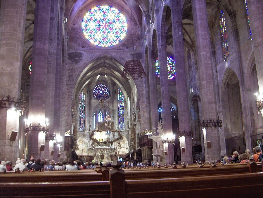Palma Cathedral interior vaulting and ribbed ceiling