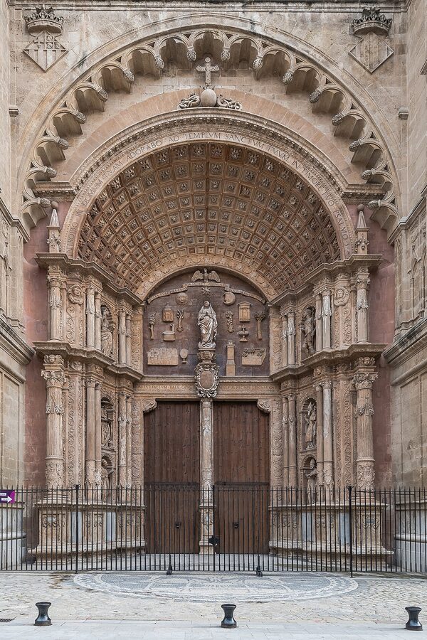 Palma Cathedral Portal del Mirador on the south side
