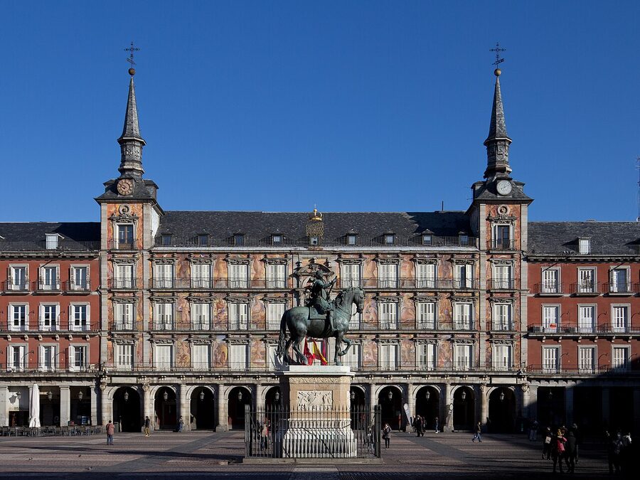 Plaza Mayor Madrid main square arcades 17th century