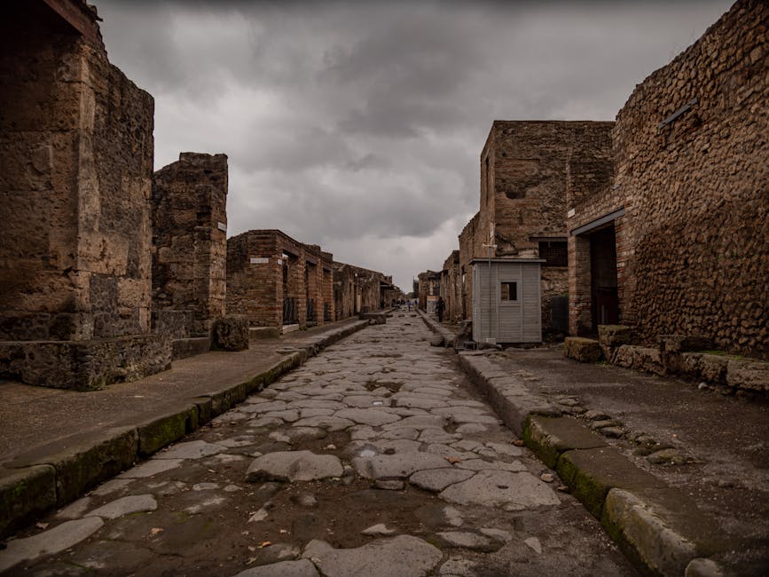 Deserted Pompeii street