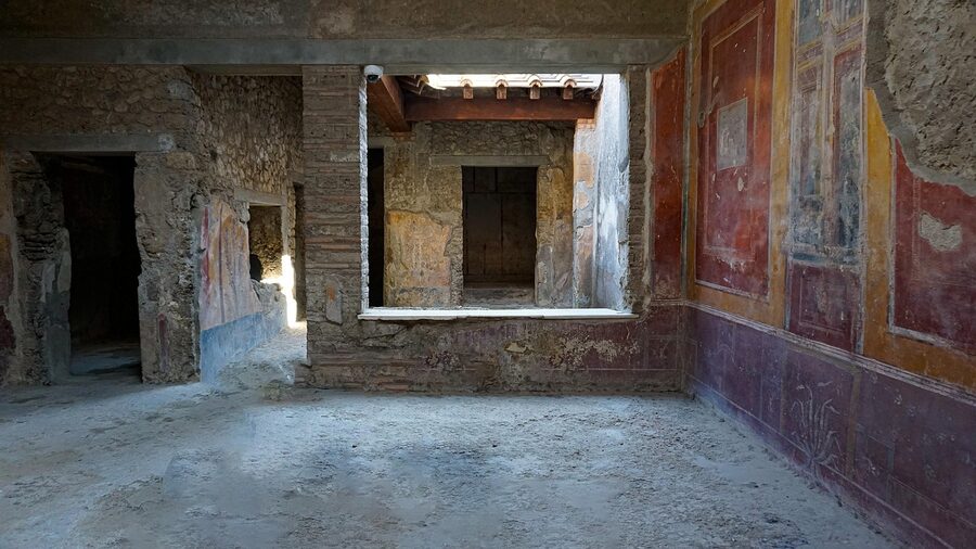 Pompeii fresco wall painting
