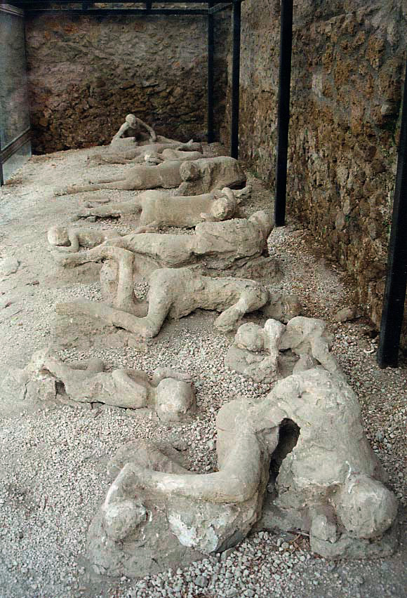 Garden of the Fugitives plaster casts at Pompeii